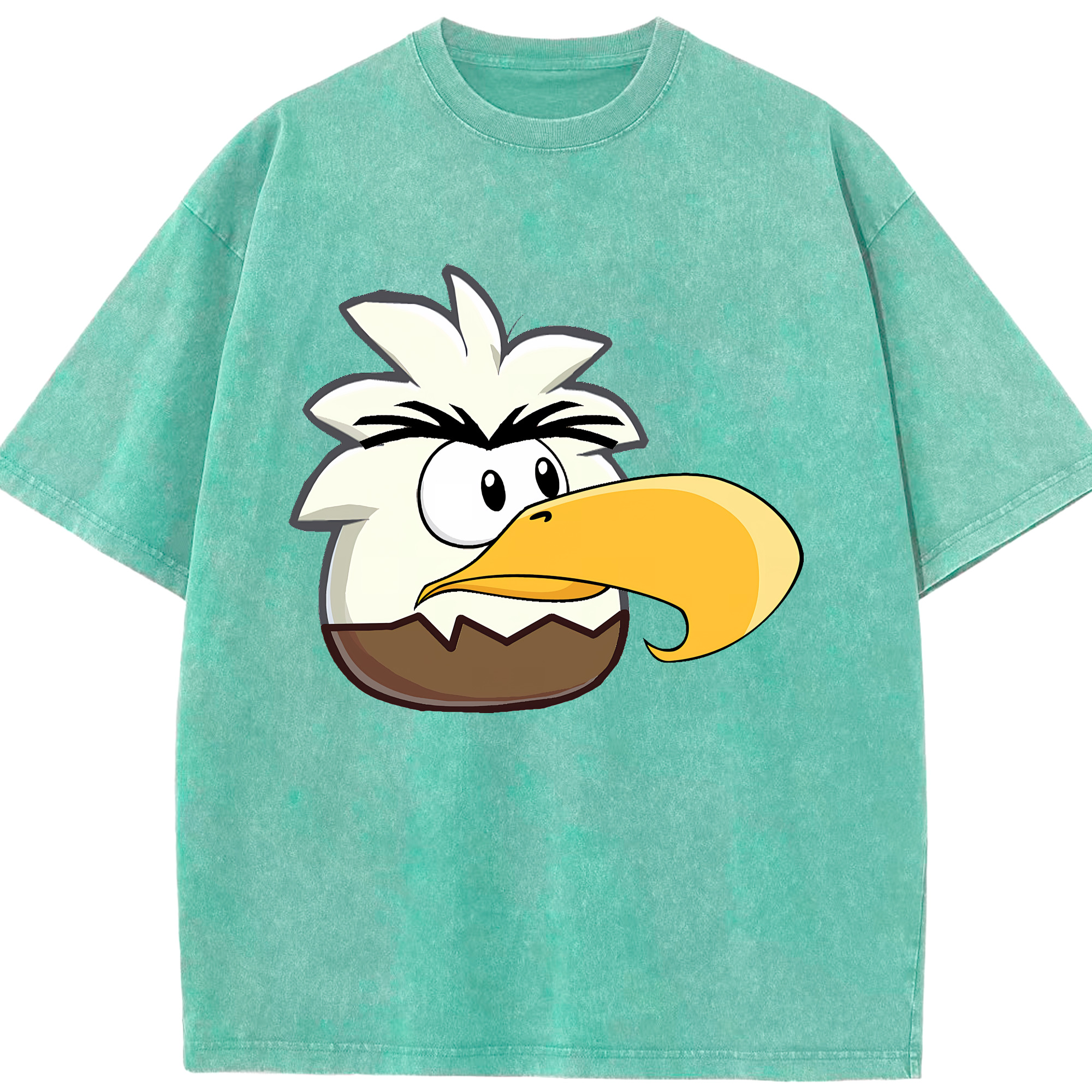 （画像用） Angry Birds アングリーバード 綿100% ヴィンテージ風 半袖Tシャツ（フロントプリント）